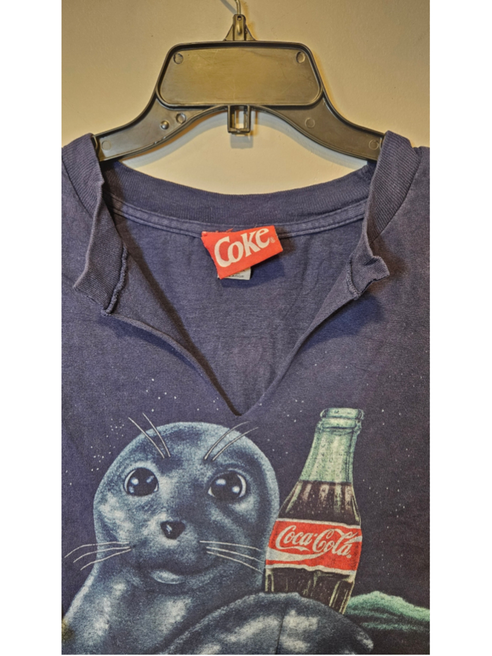 Vintage 1997 Coca Cola Seal T Shirt 2XL USA Coke Double Sided Graphic Tee - Picture 4 of 10